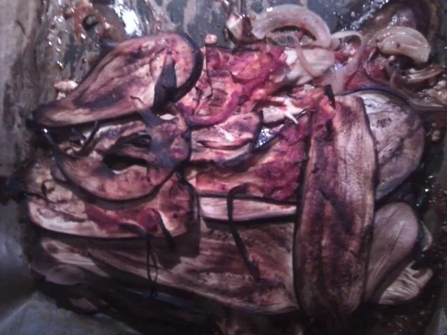 Auberginen überbacken mit Hähnchenschnitzel - Rezept