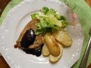 Rinderfilet an Rotweinsoße mit Rosmarinkartoffeln - Rezept