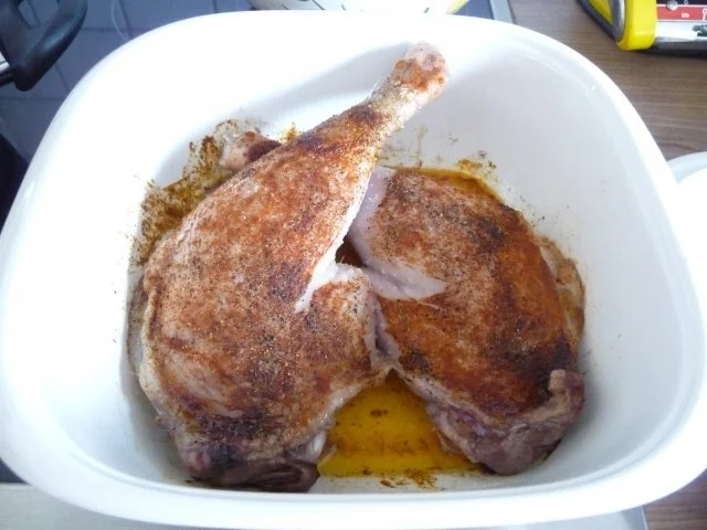 Gänsekeulen, Mandarinen - Rotkohl und Semmelklöße - Rezept - Bild Nr. 5