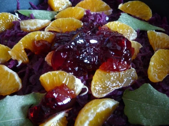 Gänsekeulen, Mandarinen - Rotkohl und Semmelklöße - Rezept - Bild Nr. 12