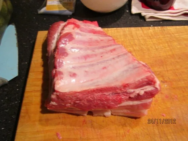 gefüllte Brustspitze vom Schwein - Rezept