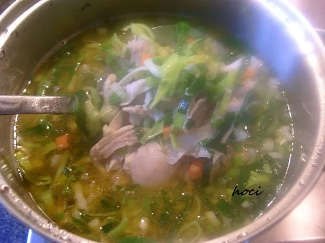 Rezept: GEMÜSESUPPE MIT REIS UND FLEISCHEINLAGE Bild Nr. 10 GEMÜSESUPPE MIT REIS UND FLEISCHEINLAGE - Rezept - Bild Nr. 10