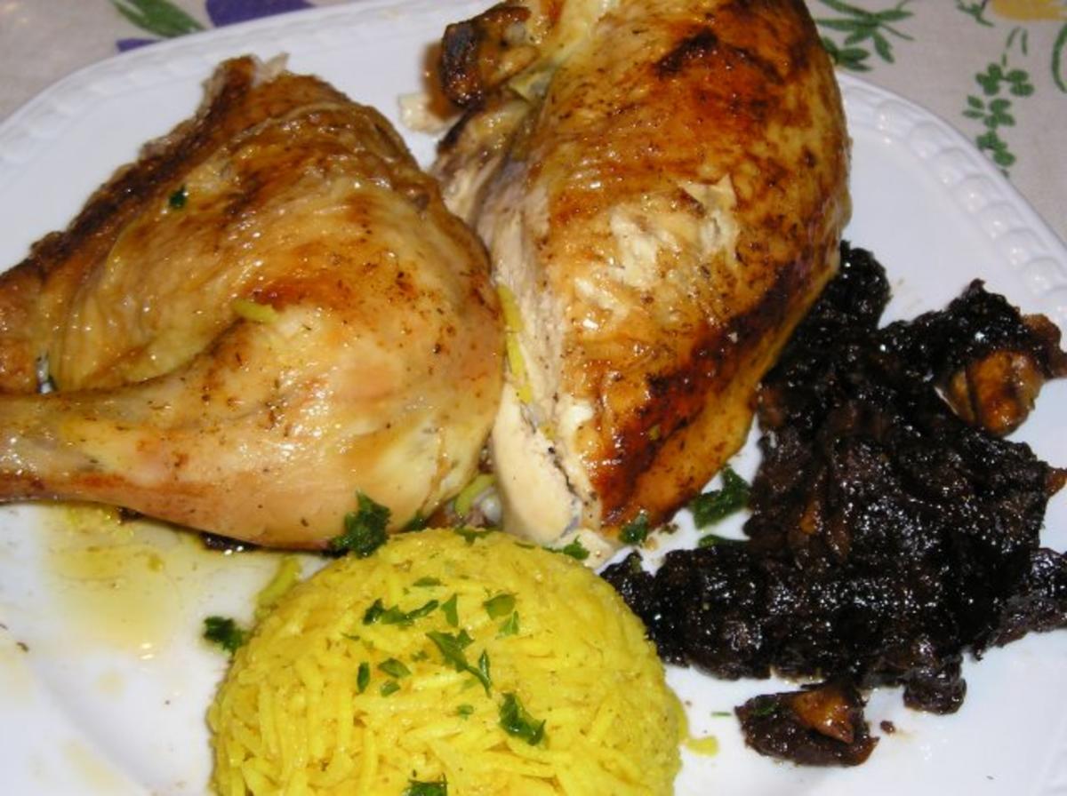 Hähnchen schlägt sich den Bauch mit Dörrzwetschken voll - Rezept ...