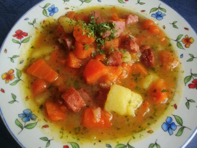 Möhreneintopf mit Kasseler - Rezept