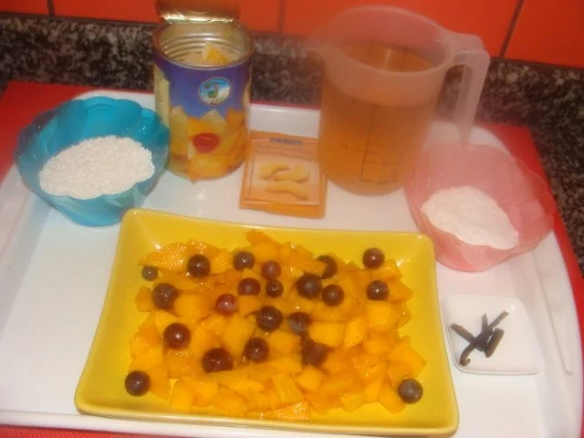 Rezept: Nachtisch : Froscheier - Fruchtcoctail Bild Nr. 2 Nachtisch : Froscheier - Fruchtcoctail - Rezept - Bild Nr. 2