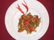 Scharfer Papayasalat mit Shrimps und Erdnüssen - Rezept