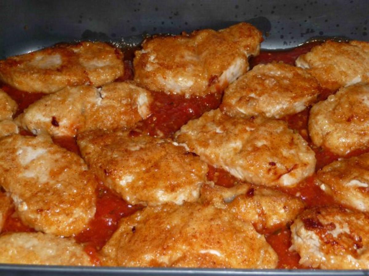 Bilder für Puten-Minischnitzel überbacken - Rezept