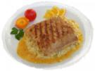 Marinierter Wildlachs mit Cointreau- Sauce und Mandel-Risotto - Rezept