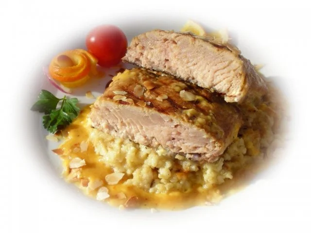 Marinierter Wildlachs mit Cointreau- Sauce und Mandel-Risotto - Rezept - Bild Nr. 13