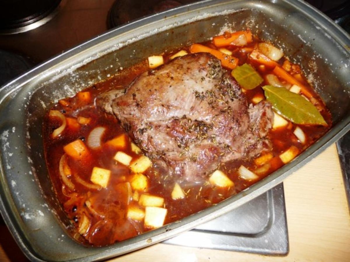 Hirschbraten mit Pfifferlingen - Rezept - Bild Nr. 8