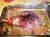 Spanferkelschulter auf Gemüsebett - Rezept
