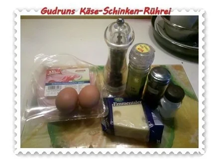 Eier: Käse-Schinken-Rührei â la Gudrun - Rezept - Bild Nr. 2