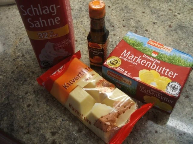 Vorrat: Orangen-Ganache aus weißer Schokolade - Rezept - Bild Nr. 2