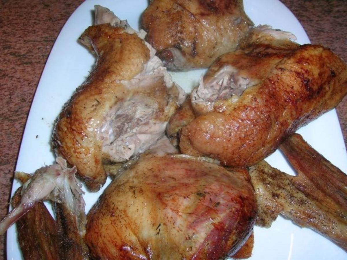 1. Advent-Menü (Entenbraten mit gezupftem Rotkohl , Riesengarnelen auf winterlichem Salat - Rezept - Bild Nr. 11