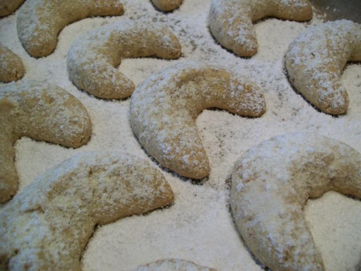Vanillekipferl im Blech