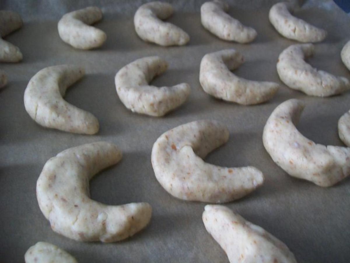 Vanillekipferl im Blech