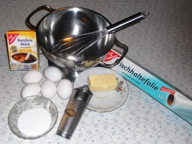 "Oma Friede`s" - Altdeutscher Eierstich     (Rzpt. um 1910) - Rezept - Bild Nr. 2