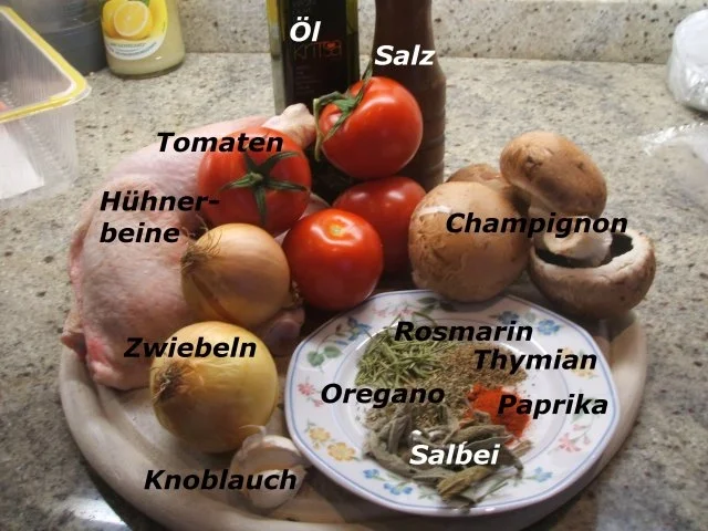 Geflügel: Marinierte Hähnchenschenkel aus dem Rohr mit Ofenkartoffeln - Rezept - Bild Nr. 2