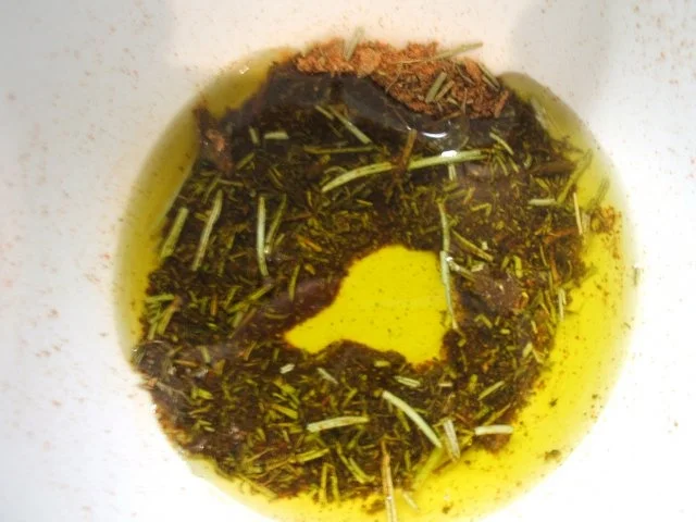 Geflügel: Marinierte Hähnchenschenkel aus dem Rohr mit Ofenkartoffeln - Rezept - Bild Nr. 4