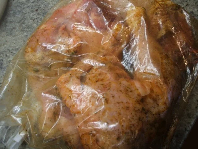 Geflügel: Marinierte Hähnchenschenkel aus dem Rohr mit Ofenkartoffeln - Rezept - Bild Nr. 6