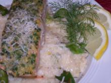 Schlürflachs mit Spargelrisotto - Rezept