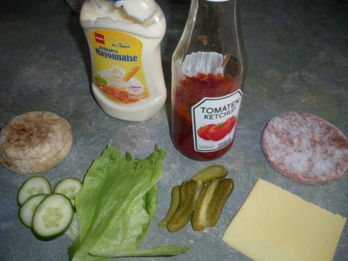 Hamburger , Cheeseburger selber gemacht - Rezept - Bild Nr. 3