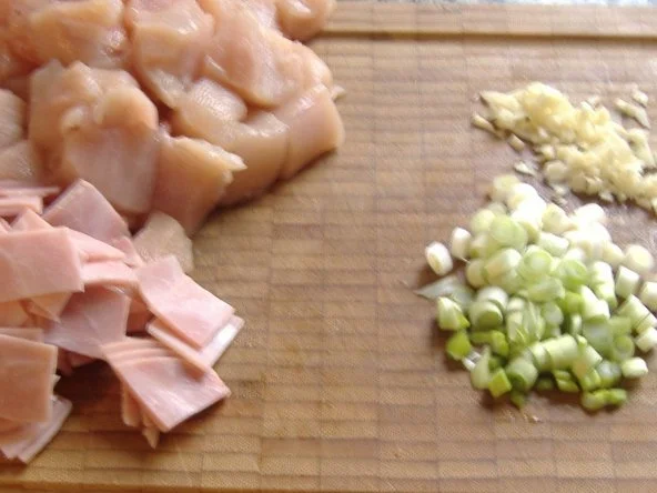 Hähnchenragout mit Kartoffelsauce überbacken - Rezept - Bild Nr. 2