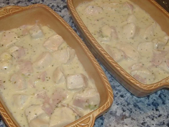 Hähnchenragout mit Kartoffelsauce überbacken - Rezept - Bild Nr. 4