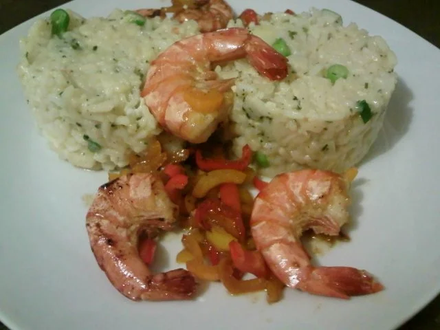 Rezept: Reis mit Garnelen Reis mit Garnelen - Rezept