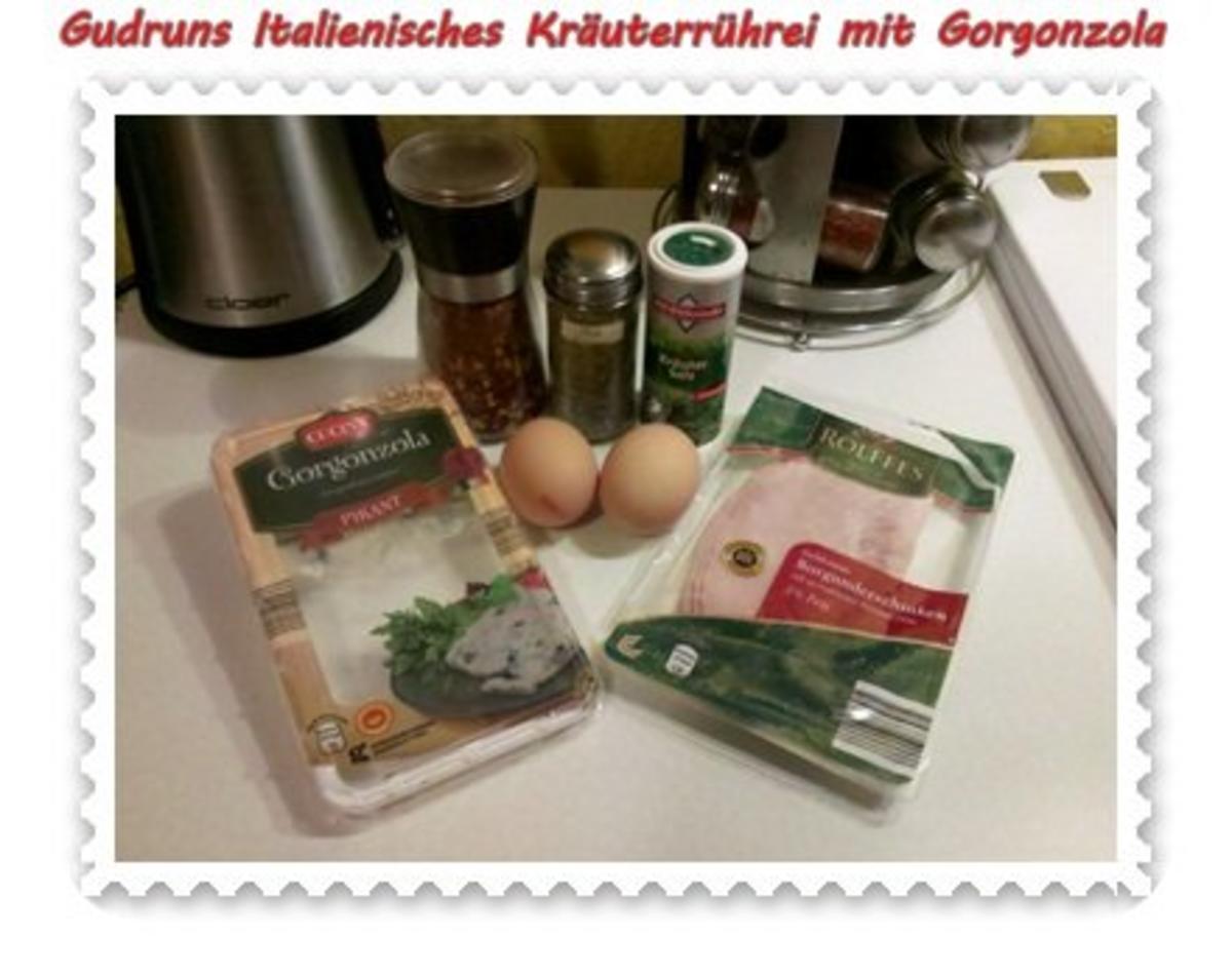 Eier: Italienisches Rührei mit Gorgonzola und Burgunderschinken - Rezept - Bild Nr. 2