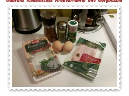 Eier: Italienisches Rührei mit Gorgonzola und Burgunderschinken - Rezept - Bild Nr. 2