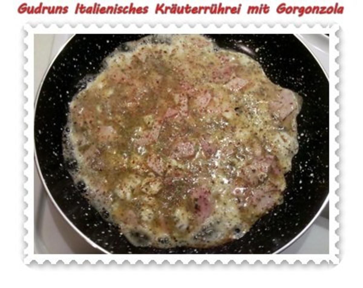 Eier: Italienisches Rührei mit Gorgonzola und Burgunderschinken - Rezept - Bild Nr. 4