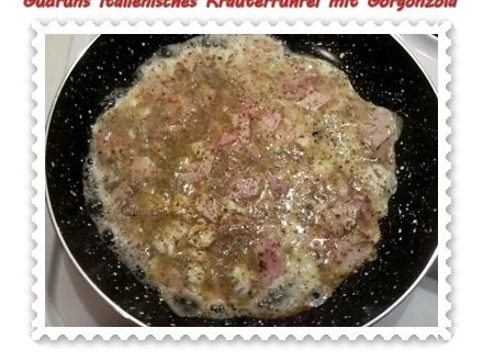 Eier: Italienisches Rührei mit Gorgonzola und Burgunderschinken - Rezept - Bild Nr. 4