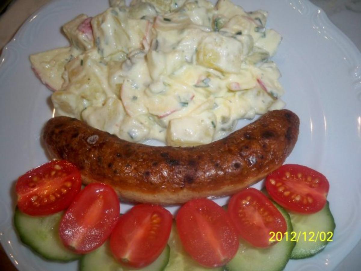 kartoffelsalat nach holzapfels art mit bratwürstchen - Rezept - Bild Nr. 3