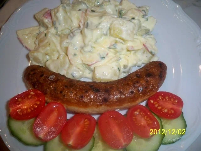 kartoffelsalat nach holzapfels art mit bratwürstchen - Rezept - Bild Nr. 3
