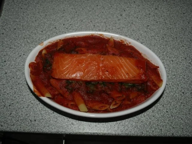 Lachs-Spinat-Nudelauflauf - Rezept