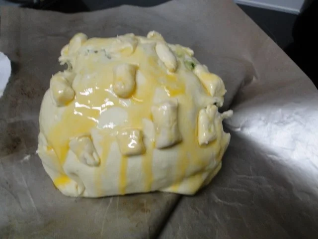 Rezept: Schweinebraten mit Wirsinggemüse bestrichen und dick ummantelt Bild Nr. 6 Schweinebraten mit Wirsinggemüse bestrichen und dick ummantelt - Rezept - Bild Nr. 6