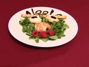 Gebratene Hummerkrabbe mit gratiniertem Ziegenkäse auf Rapunzel (Lisa Loch) - Rezept