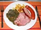 Rezept: Grünkohl mit Kasseler und Kohlwurst Grünkohl mit Kasseler und Kohlwurst - Rezept
