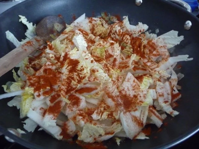 Rezept: Fleischlos : Geschmorten Chinakohl mit Kümmelkartoffeln Bild Nr. 9 Fleischlos : Geschmorten Chinakohl mit Kümmelkartoffeln - Rezept - Bild Nr. 9