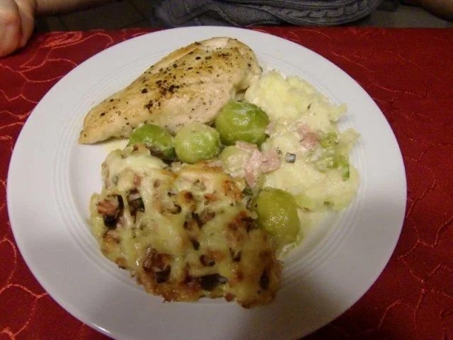 Rosenkohl-Champignons Auflauf à la Heiko - Rezept