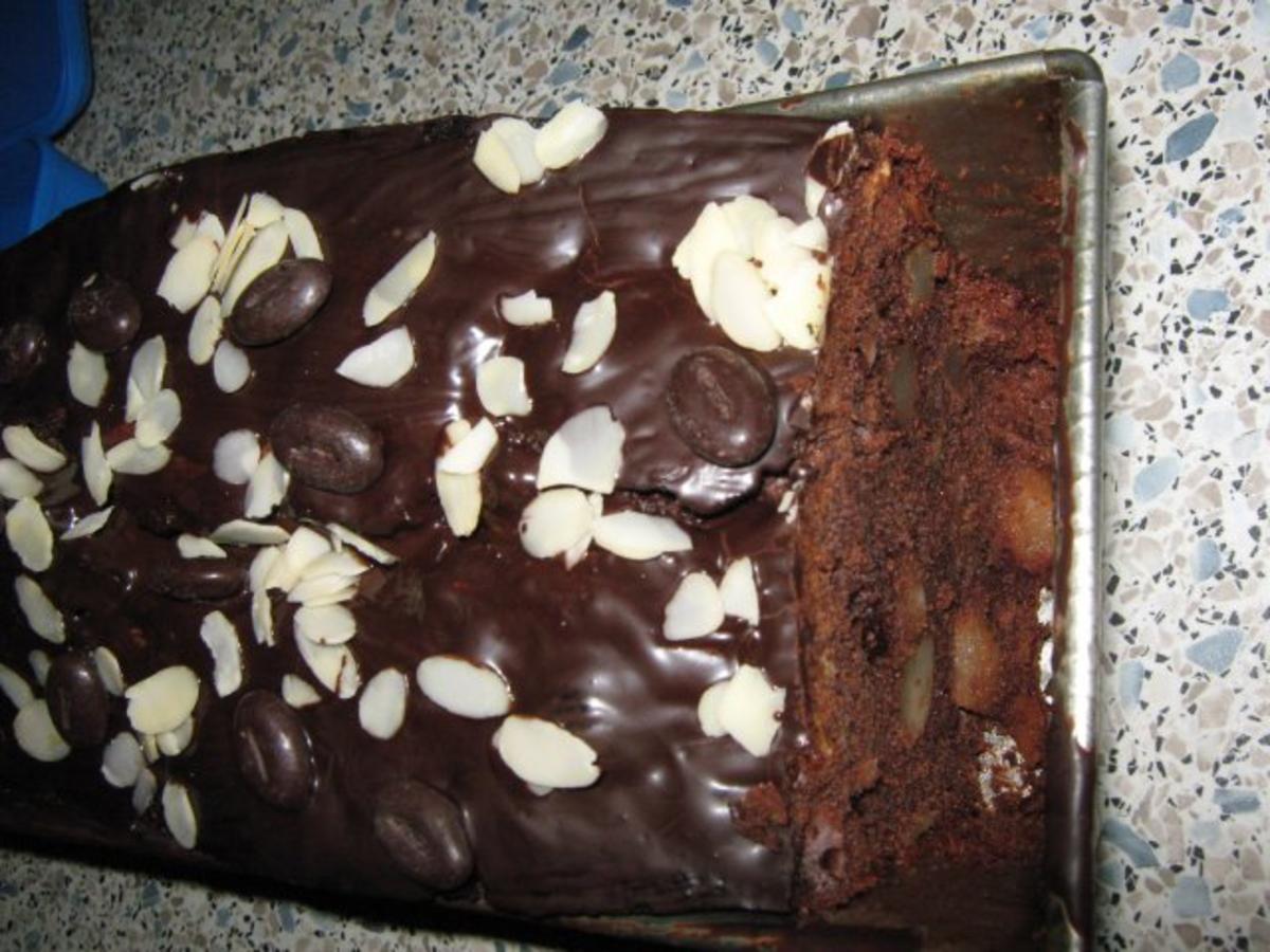 Schokoladen-Birnenkuchen - Rezept - Bild Nr. 6