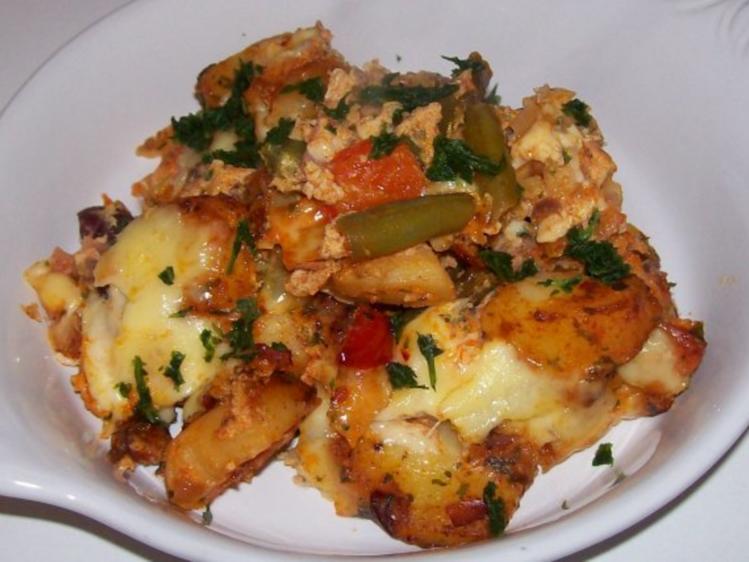 Pikanter Tex Mex Kartoffel Auflauf - einfach - 189 kcal/100g