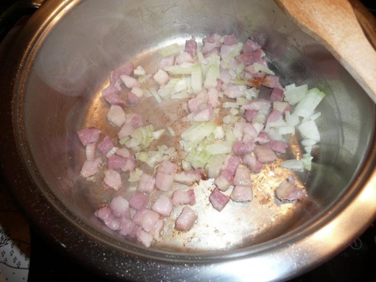 Kartoffelsalat warm,dazu Fleischkäse selber gebacken. - Rezept - Bild Nr. 6