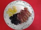 Entenbrust mit Maronensoße und Rotkohl - Rezept