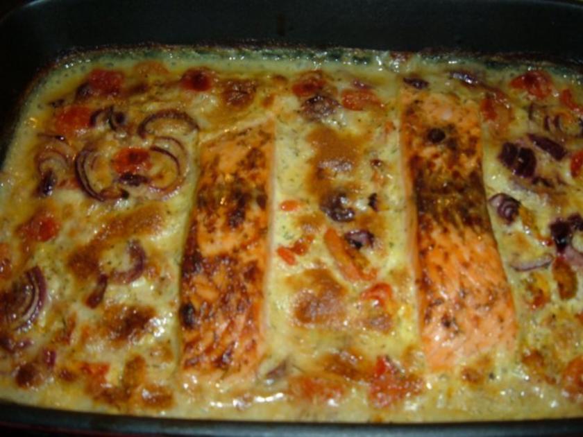 Fisch Lachs in Dillso 223 e aus dem Ofen Rezept kochbar de