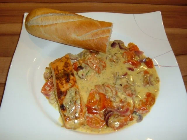 Fisch : Lachs in Dillsoße aus dem Ofen - Rezept - Bild Nr. 5