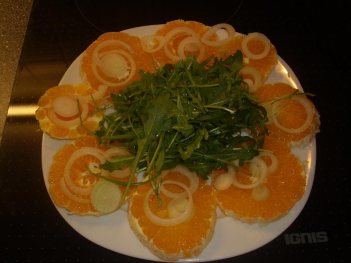 Orangen-Rucola Salat - Rezept - Bild Nr. 4