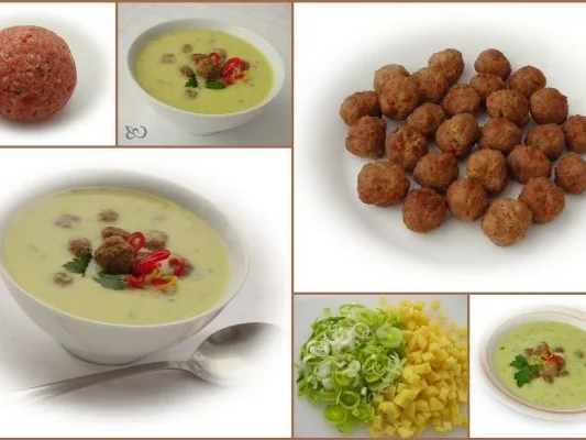 Porree - Kartoffelsuppe mit Chili - Hackbällchen - Rezept - Bild Nr. 12