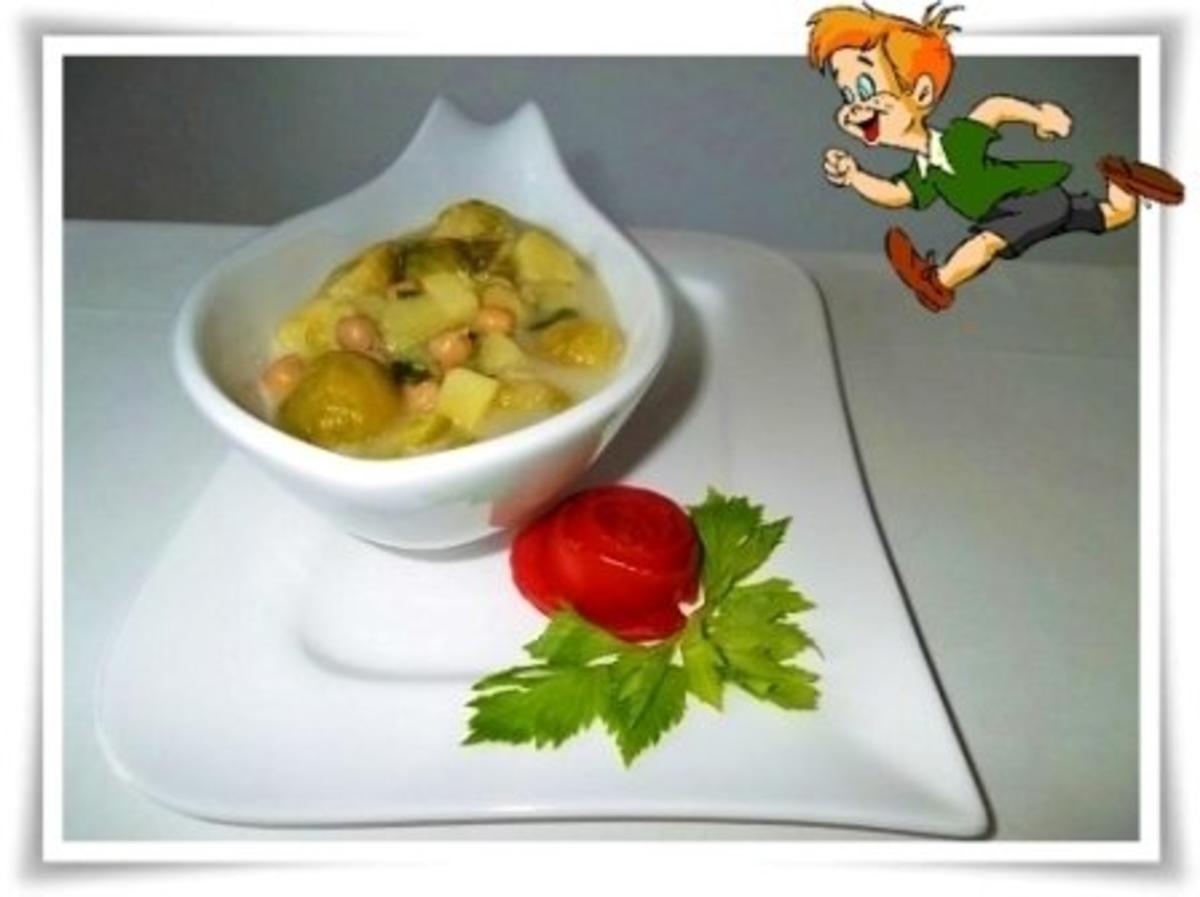 Rosenkohl- Kichererbsensuppe - Rezept